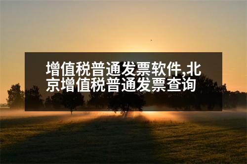 增值稅普通發(fā)票軟件,北京增值稅普通發(fā)票查詢