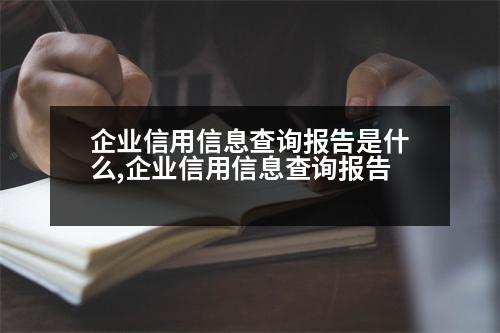 企業(yè)信用信息查詢報告是什么,企業(yè)信用信息查詢報告