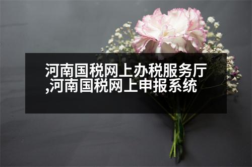 河南國稅網(wǎng)上辦稅服務(wù)廳,河南國稅網(wǎng)上申報(bào)系統(tǒng)