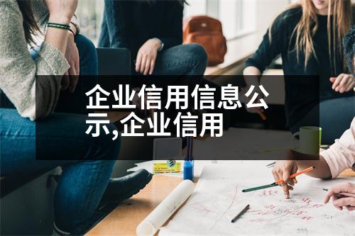 企業(yè)信用信息公示,企業(yè)信用