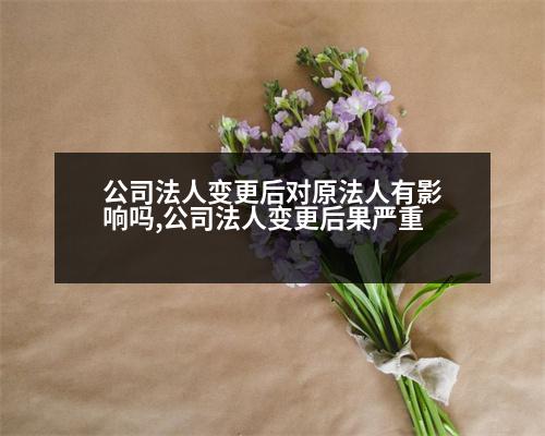 公司法人變更后對(duì)原法人有影響嗎,公司法人變更后果嚴(yán)重