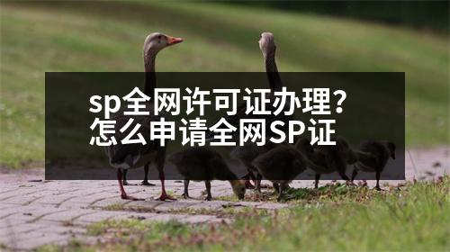 sp全網(wǎng)許可證辦理？怎么申請(qǐng)全網(wǎng)SP證