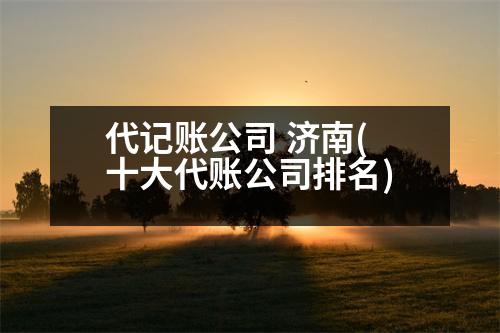 代記賬公司 濟南(十大代賬公司排名)