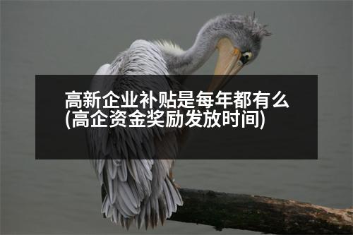 高新企業(yè)補(bǔ)貼是每年都有么(高企資金獎(jiǎng)勵(lì)發(fā)放時(shí)間)