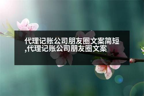 代理記賬公司朋友圈文案簡短,代理記賬公司朋友圈文案