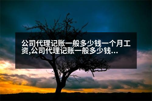 公司代理記賬一般多少錢一個月工資,公司代理記賬一般多少錢一個月