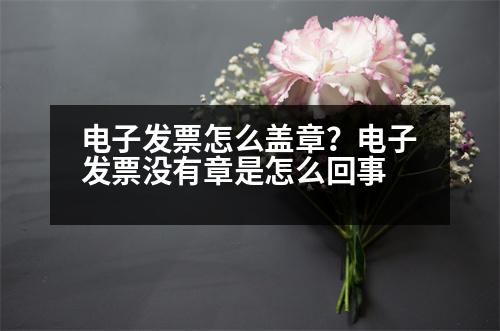 電子發(fā)票怎么蓋章？電子發(fā)票沒(méi)有章是怎么回事