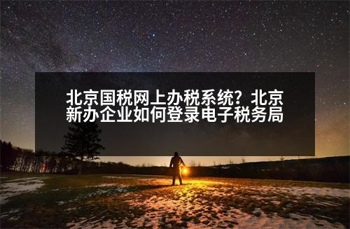 北京國(guó)稅網(wǎng)上辦稅系統(tǒng)？北京新辦企業(yè)如何登錄電子稅務(wù)局