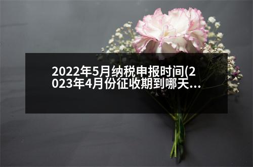 2022年5月納稅申報時間(2023年4月份征收期到哪天)