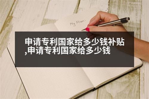 申請專利國家給多少錢補(bǔ)貼,申請專利國家給多少錢