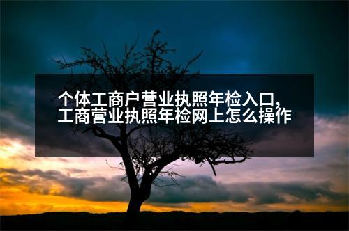 個(gè)體工商戶營(yíng)業(yè)執(zhí)照年檢入口,工商營(yíng)業(yè)執(zhí)照年檢網(wǎng)上怎么操作