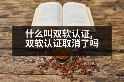 什么叫雙軟認證,雙軟認證取消了嗎