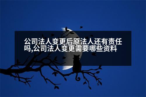 公司法人變更后原法人還有責(zé)任嗎,公司法人變更需要哪些資料