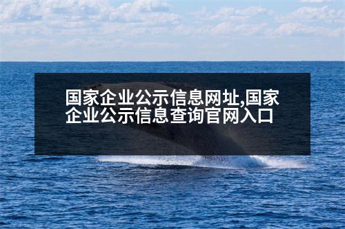 國家企業(yè)公示信息網(wǎng)址,國家企業(yè)公示信息查詢官網(wǎng)入口