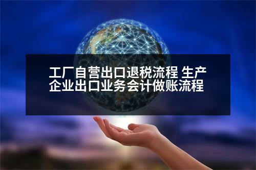 工廠自營出口退稅流程 生產(chǎn)企業(yè)出口業(yè)務(wù)會計做賬流程