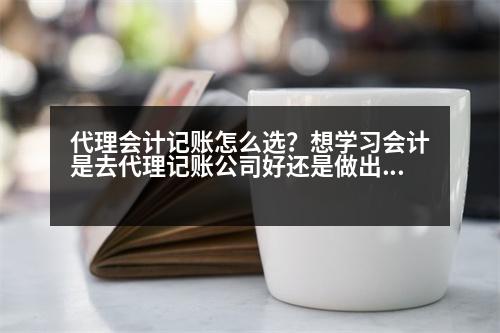 代理會計記賬怎么選？想學習會計是去代理記賬公司好還是做出納比較好