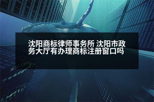 沈陽商標律師事務(wù)所 沈陽市政務(wù)大廳有辦理商標注冊窗口嗎