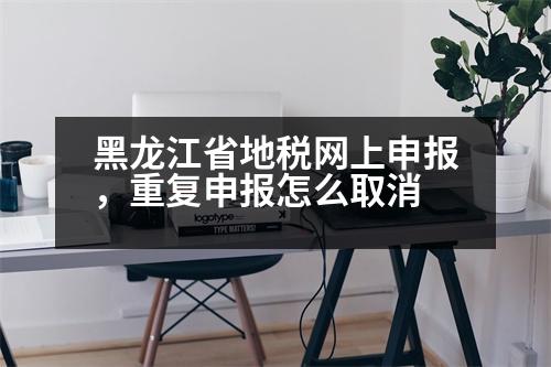 黑龍江省地稅網(wǎng)上申報(bào)，重復(fù)申報(bào)怎么取消