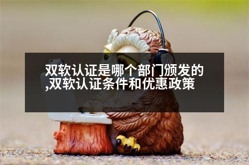 雙軟認(rèn)證是哪個部門頒發(fā)的,雙軟認(rèn)證條件和優(yōu)惠政策