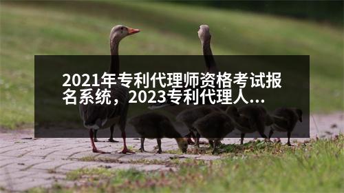 2021年專(zhuān)利代理師資格考試報(bào)名系統(tǒng)，2023專(zhuān)利代理人資格考試報(bào)名時(shí)間