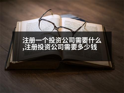 注冊一個投資公司需要什么,注冊投資公司需要多少錢