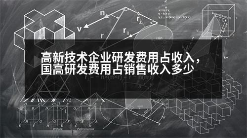 高新技術(shù)企業(yè)研發(fā)費用占收入，國高研發(fā)費用占銷售收入多少