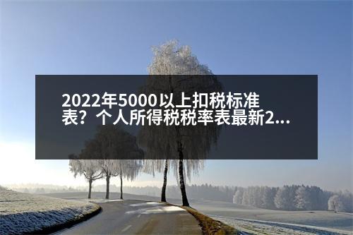 2022年5000以上扣稅標(biāo)準(zhǔn)表？個(gè)人所得稅稅率表最新2023