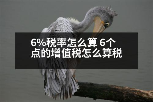 6%稅率怎么算 6個點(diǎn)的增值稅怎么算稅