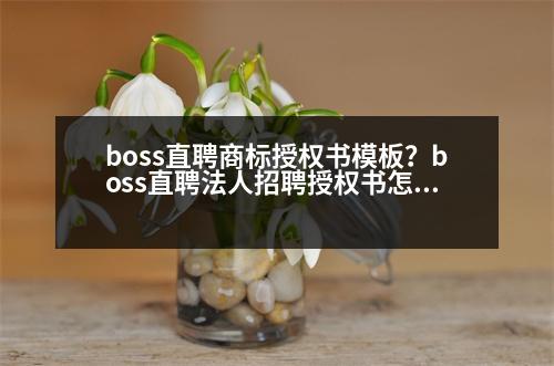 boss直聘商標授權(quán)書模板？boss直聘法人招聘授權(quán)書怎么填寫