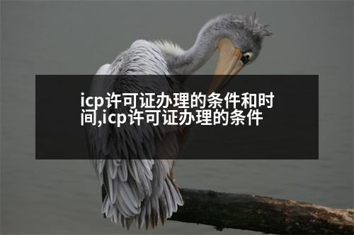 icp許可證辦理的條件和時間,icp許可證辦理的條件