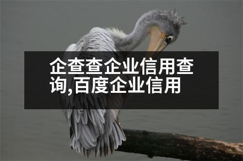 企查查企業(yè)信用查詢,百度企業(yè)信用