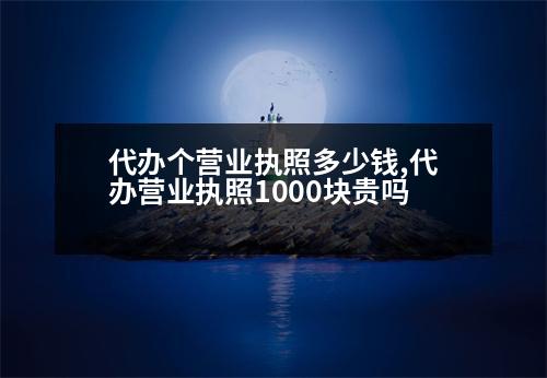 代辦個營業(yè)執(zhí)照多少錢,代辦營業(yè)執(zhí)照1000塊貴嗎