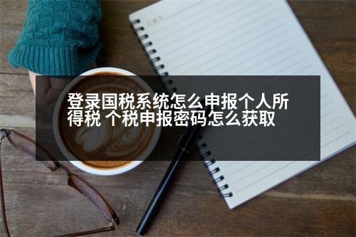 登錄國稅系統(tǒng)怎么申報個人所得稅 個稅申報密碼怎么獲取