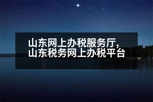 山東網(wǎng)上辦稅服務(wù)廳,山東稅務(wù)網(wǎng)上辦稅平臺