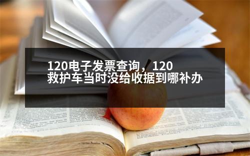 120電子發(fā)票查詢，120救護車當時沒給收據到哪補辦