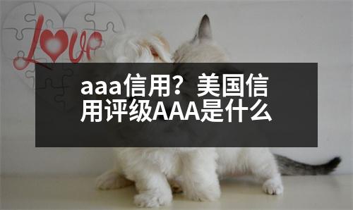 aaa信用？美國(guó)信用評(píng)級(jí)AAA是什么