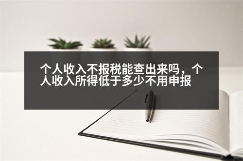 個人收入不報稅能查出來嗎，個人收入所得低于多少不用申報