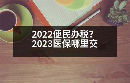 2022便民辦稅？2023醫(yī)保哪里交