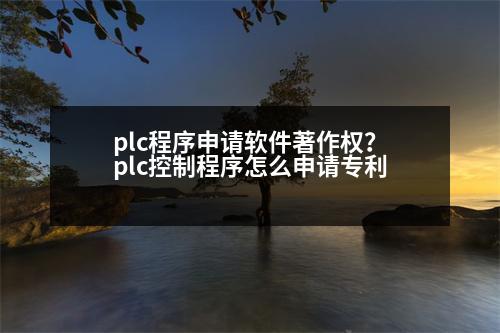 plc程序申請(qǐng)軟件著作權(quán)？plc控制程序怎么申請(qǐng)專(zhuān)利