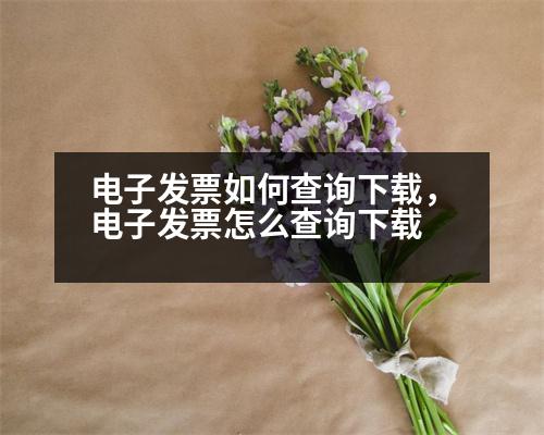 電子發(fā)票如何查詢下載，電子發(fā)票怎么查詢下載