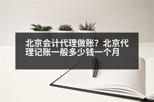 北京會計代理做賬？北京代理記賬一般多少錢一個月